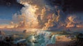 Stunning depiction of the biblical creation narrative showcasing the majesty of divine craftsmanship
