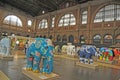 Stunning designs of life-size, baby elephant statues will be in display between from 14th October Ã¢â¬â 21st October 2020 in the Royalty Free Stock Photo