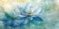 Stunning Digital Artwork of a Blue Lotus Flower with Abstract Background Royalty Free Stock Photo