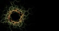 Vibrant neuron web forming an organic energy ring Royalty Free Stock Photo