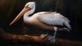 Hyper-realistic Pelican Portrait In Digital Art Style