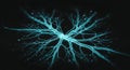 Glowing neural network synapse structure Royalty Free Stock Photo