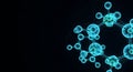 Abstract glowing molecular structure background Royalty Free Stock Photo