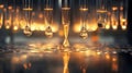 Stunning Display of Elegant Wine Glasses Illuminated by a Flickering Candle in a Conceptual Setting Royalty Free Stock Photo