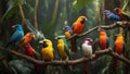 Diversity of bird species in a tropical rainforest