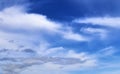 Stunning dramatic clouds on a deep blue sky over germany in europe Royalty Free Stock Photo