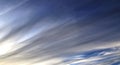 Stunning dramatic clouds on a deep blue sky over germany in europe Royalty Free Stock Photo