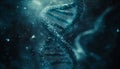 Stunning and Dramatic Visual Representation of a Double Helix DNA String in a Biological Context Royalty Free Stock Photo