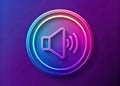 Stunning DroneShot Line Art Speaker Icon Minimalist Volume Control for Modern Web and App Interfaces