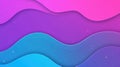 Stunning dualcolor gradient background with flowing waves in violet and blue, perfect for modern design projects Royalty Free Stock Photo