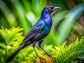 Stunning Dusk Portrait of a Greattailed Grackle in Costa Ricas Tortuguero National Park A Masterful Capture of Central