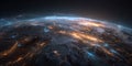 Stunning Earth at Night Global Connectivity Visualization Royalty Free Stock Photo
