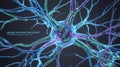 Neural Pathway Discovery - Detailed Neuron Cell Structure Royalty Free Stock Photo