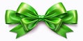 Stunning Emerald Green Bow with Delicate Ribbons: A Versatile Accessory for Gift Wrapping, Crafts, and Royalty Free Stock Photo