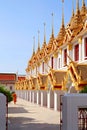 Historic Loha Prasat Iron Castle inside Wat Ratchanatdaram Temple Located in Bangkok Old City, Thailand