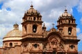 Stunning Facade of the Cathedral Basilica of the Assumption of the Virgin in Cusco, Peru