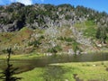 Fall colors around Lower Bagley Lake in the North Cascades