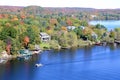 Stunning Fall colours across hilly landscape viewed from Lions Lookout Royalty Free Stock Photo