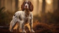 Stunning Fine Art Portrait Of A Springer Spaniel In The Woods