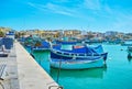 the stunning fishing harbour of Marsaxlokk Royalty Free Stock Photo