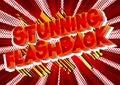 Stunning Flashback - Vector illustrated comic book style words. Royalty Free Stock Photo