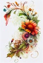 Stunning Floral Lettering: An Offset Printed Masterpiece with Flowing Surfaces