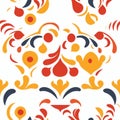 Vesna Symbol Floral Pattern In Polish Folklore Style