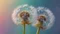 Stunning fluffy dandelion macro intricate creative