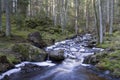 Stunning Frozen Hassafallen Waterfall in Wintry Rural Woodlands Royalty Free Stock Photo