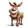 Stunning Funny Donkey Artwork Clipart Isolated on White Background