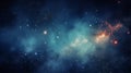 Stunning Galaxy Wallpaper With Bright Stars And Nebula In Light Cyan And Amber