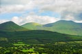View of Galteemore and the beautiful Galtee Mountains in Tipperary, Ireland, taken from the Glen of Aherlow.