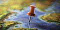 Realistic TiltShift Miniature Map Pin Detailed Generative AI Image for Cartography Navigation and Design Projects