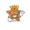 A stunning of gingerbread star stylized of King on cartoon mascot style