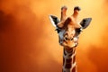 Stunning giraffe adorns an exotic animal themed banner with natural charm