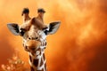 Stunning giraffe adorns an exotic animal themed banner with natural charm