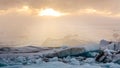 Stunning glacier lagoon of Iceland. Majestic nature beauty