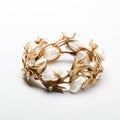 Elegant Bracelet With Pearls And Enamel Leaves - Stunning Tabletop Photography Style