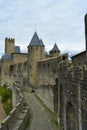 The stunning gothic castle of Carcassonne, surrounded by beautiful nature.France.