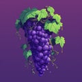 A stunning grape fruit illustration in vivid detail