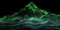 Stunning Green Mountain Peak Abstract Art Royalty Free Stock Photo
