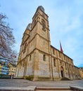 Stunning Grossmunster church, the symbol of Zurich, Switzerland