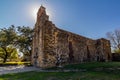 Stunning Halo of Back-lit Bell Tower of the Historic Old West Spanish Mission Espada