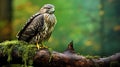 Stunning Hasselblad H6d-400c Photo: Majestic Hawk Perched On Mossy Branch