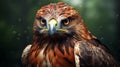 Epic Photo Realistic Hawk Illustration In Vray Tracing Style Royalty Free Stock Photo