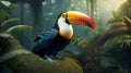 Hyper-realistic Toucan Rendering In Maya: Showcasing Nature\'s Beauty