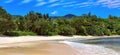 Stunning high resolution beach panorama taken on the paradise islands Seychelles