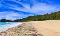 Stunning high resolution beach panorama taken on the paradise islands Seychelles