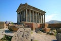 Historic Garni Pagan Temple with Ancient Cross-Stone at Its Base, Located in the Village of Garni, Armenia