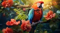 Stunning Hyper-realistic Parrot Illustration In Unreal Engine 5